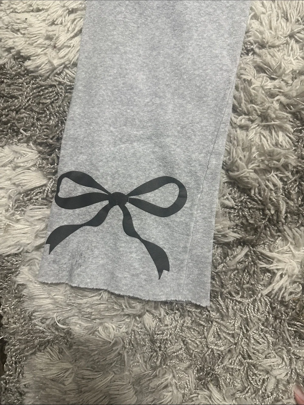 Love Junkie Kids Gray Pants with Bow Accent